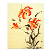 Tiger Lily - rood Foto Afdruk (Voorkant)