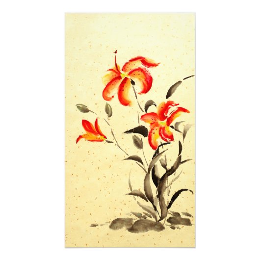 Tiger Lily - rood Foto Afdruk (Voorkant)