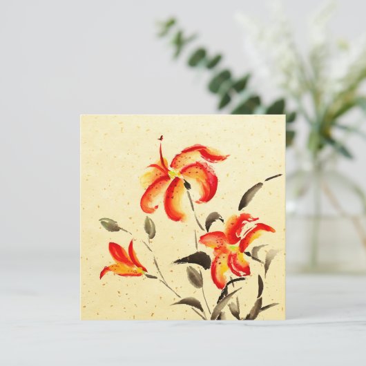 Tiger Lily - rood Kaart (Staand voorkant)