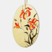 Tiger Lily - rood Keramisch Ornament (Links)