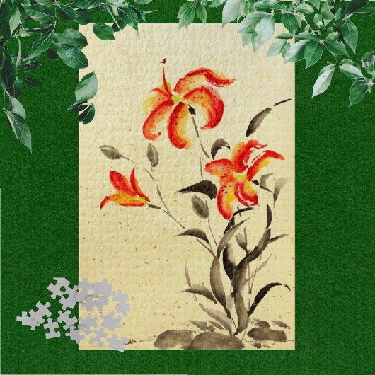 Tiger Lily - rood Legpuzzel