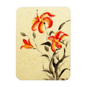 Tiger Lily - rood Magneet (Verticaal)