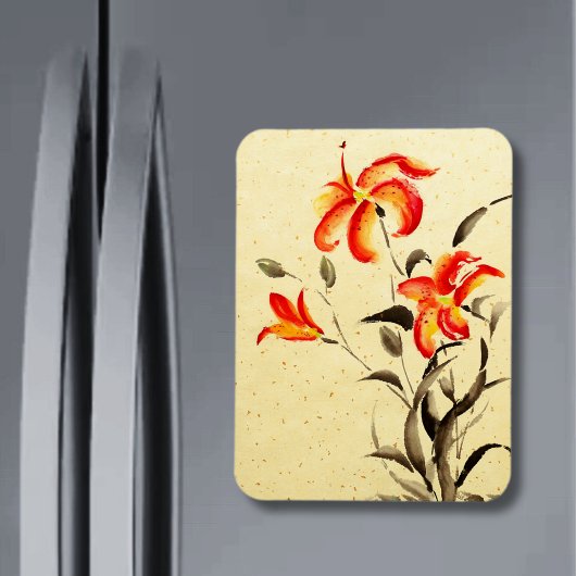 Tiger Lily - rood Magneet