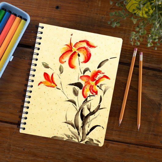 Tiger Lily - rood Notitieboek