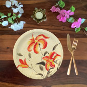 Tiger Lily - rood Papieren Bordje