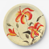 Tiger Lily - rood Papieren Bordje (Voorkant)