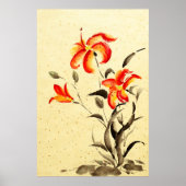 Tiger Lily - rood Poster (Voorkant)