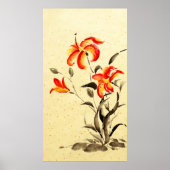 Tiger Lily - rood Poster (Voorkant)