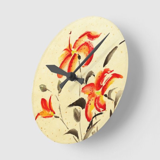 Tiger Lily - rood Ronde Klok (Hoek)