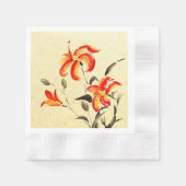 Tiger Lily - rood Servet (Voorkant)