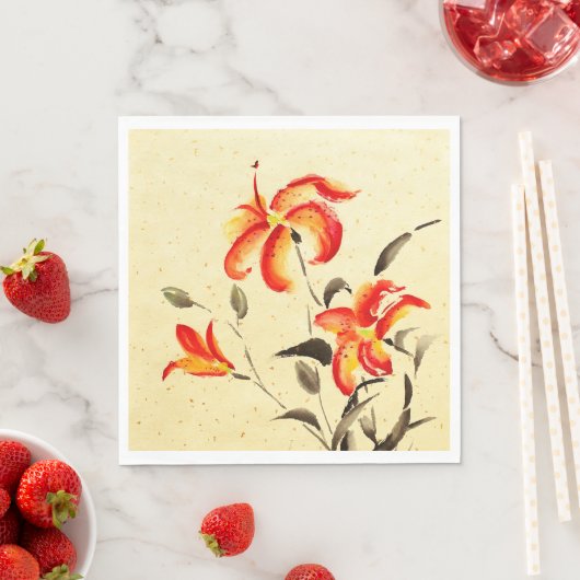 Tiger Lily - rood Servet (Insitu)