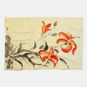 Tiger Lily - rood Theedoek (Horizontaal)