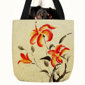 Tiger Lily - rood Tote Bag