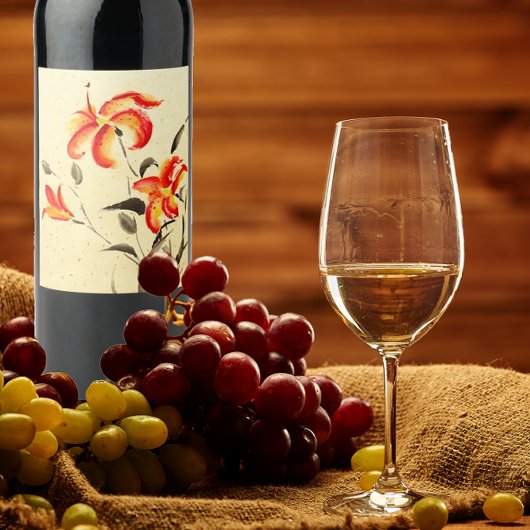 Tiger Lily - rood Wijn Etiket