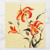 Tiger Lily - rood Wijn Etiket (Enkel label)