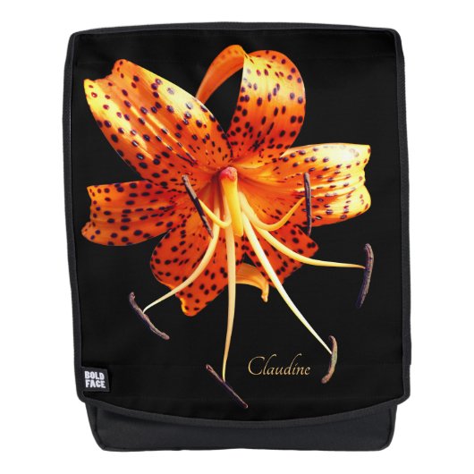 Tiger Lily Rugged Backpack Adult + Face (Voorkant)