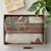 Tiger Lily Rustic Wood Collage Ontkoppeling Tissuepapier (Geschenk)