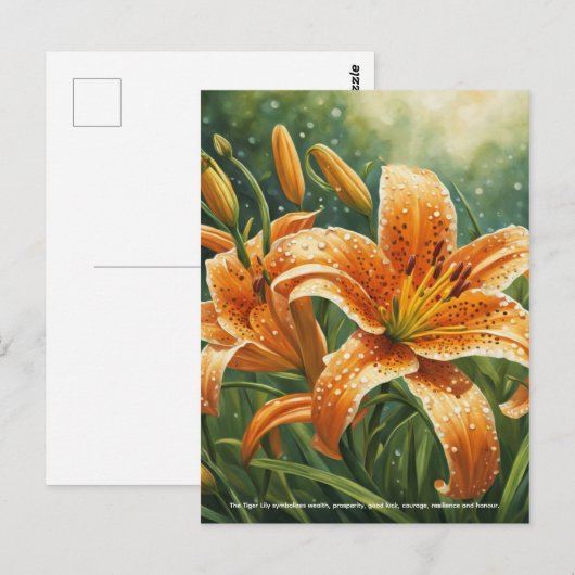 Tiger Lily Symbolism Briefkaart (Voorkant / Achterkant)