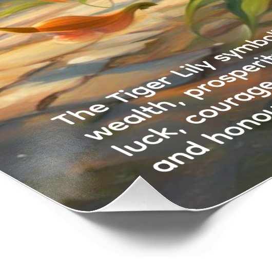 Tiger Lily Symbolism Perfect Poster (Hoek)