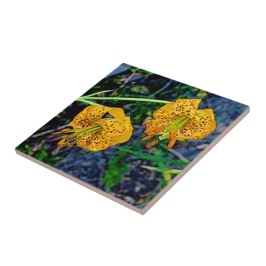 Tiger Lily Tegeltje (Zijkant)