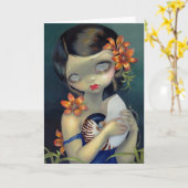 "Tiger Lily, Tiger Nautilus" Wenskaart Kaart (Gele Bloem)