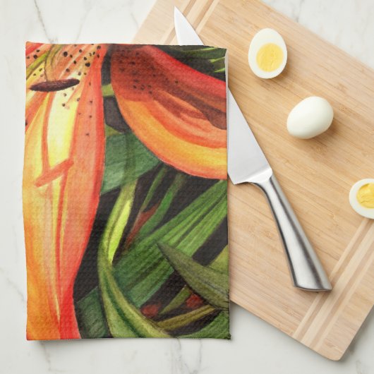 Tiger Lily Towel Theedoek (Quarter Fold)