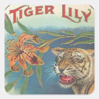 Tiger Lily Vierkante Sticker