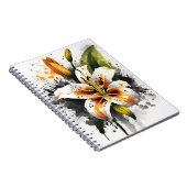 Tiger Lily- Watercolor flowers Notitieboek (Rechterzijde)