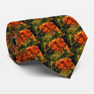 Tiger Lily Wildflower - Lilium lancifolium Necktie Stropdas