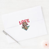 Tiger Love Heart Stickers (Envelop)