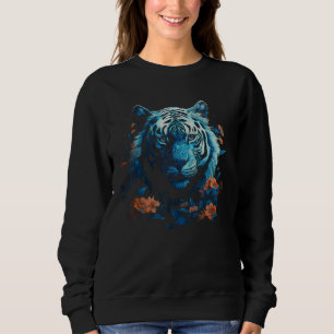 Tiger Lover Kunstwerk Bloem Dier Motief Tijger 1 Trui