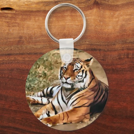 Tiger Lovers Art Gifts Sleutelhanger (Voorkant)
