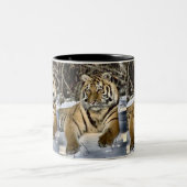 Tiger Lovers Art Gifts Tweekleurige Koffiemok (Center)