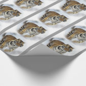 Tiger Lovers Kerstmis Cadeaupapier (Hoek)