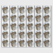 Tiger Lovers Kerstmis Cadeaupapier (Vlak)