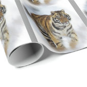 Tiger Lovers Kerstmis Cadeaupapier (Rol Hoek)