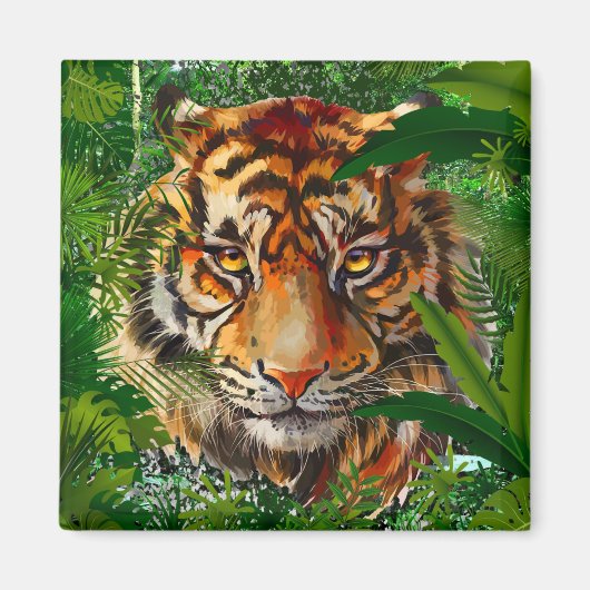 Tiger Magnet - Oerwoud voor Natuur van wilde diere (Voorkant)