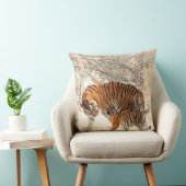 Tiger mama en baby kussen (Stoel)