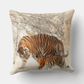 Tiger mama en baby kussen (Achterkant)