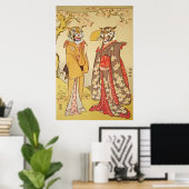 Tiger Man en Japanse afdruk vrouw Poster (Thuiskantoor)
