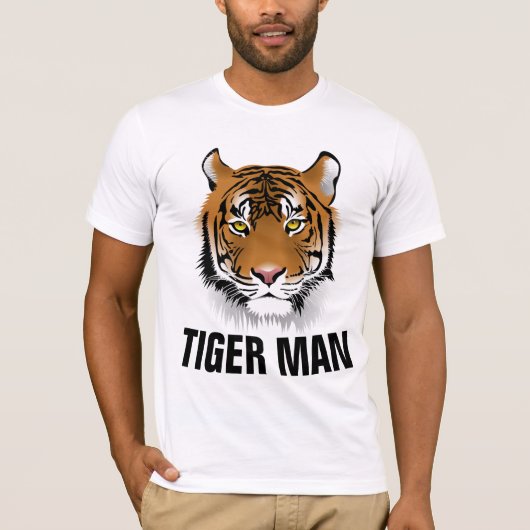 TIGER MAN MANNEN T-Shirts en Gym Shirten (Voorkant)