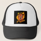 Tiger Mannen-Trucker Hat Trucker Pet (Voorkant)