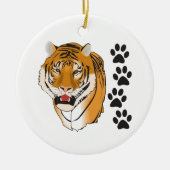 Tiger Mascot Keramisch Ornament (Voorkant)