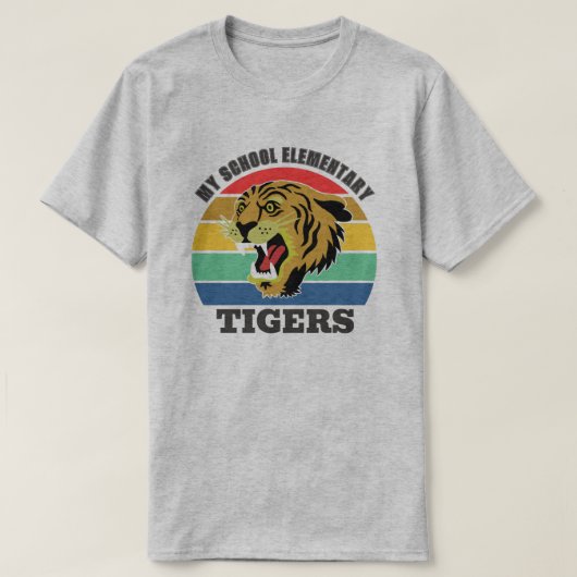 Tiger Mascot School  Sjabloon T-Shirt (Design voorkant)