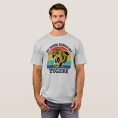 Tiger Mascot School  Sjabloon T-Shirt (Voorkant volledig)