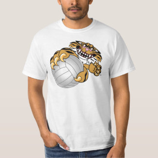 Tiger Mascot Speel Volleyball T-shirt