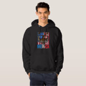 Tiger Merica 4 juli onverschrokken Tiger Roaring P Hoodie (Voorkant volledig)