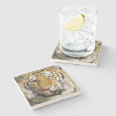 Tiger Michigan Zoo Stenen Onderzetter (Zijkant)