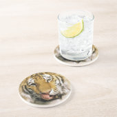 Tiger Michigan Zoo Zandsteen Onderzetter (Zijkant)