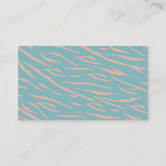 Tiger Modern Blue Baby shower Luier Raffle Ticket Informatiekaartje (Achterkant)